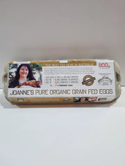 JOANNE'S PURE ORGANIC GRAIN FED EGGS 800GMS