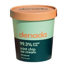 DENADA - MINT CHOC CHIP (SUGAR FREE) ICE CREAM