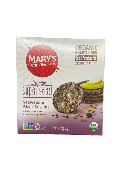 MARY'S GONE CRACKERS - SUPER SEED SEAWEED & BLACK SESAME