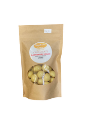 WHITE CHOCOLATE RASPBERRY BALLS 250G