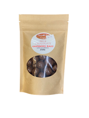 MILK CHOCOLATE RASPBERRY BALLS 250G